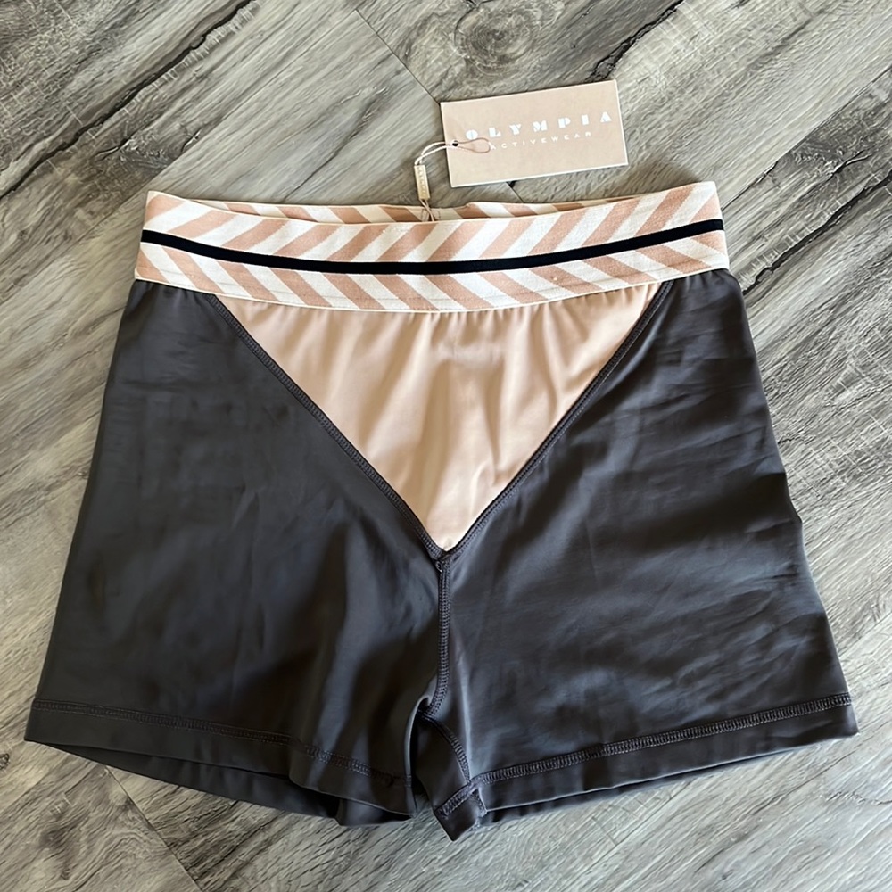 OLYMPIA ACTIVEWEAR - THEO SHORTS Women’s Size Large. High Waisted.